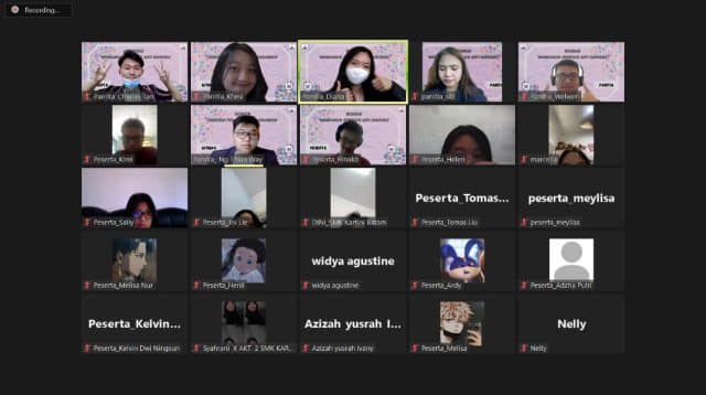 Dokumentasi Bersama Webinar “Membangun Generasi Anti Narkoba generasi muda anti narkoba