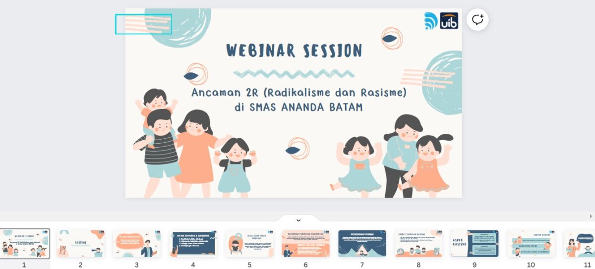 Gambar 3 Tampilan PPT yang dibawakan
