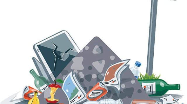 membuang sampah sembarangan