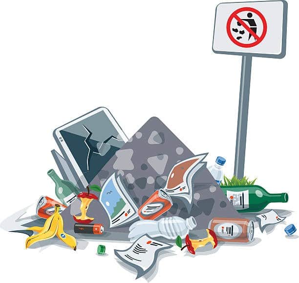 membuang sampah sembarangan