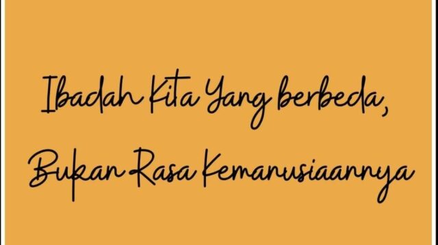 MKWK Fair Ibadah kita yang berbeda tapi bukan rasa kemanusiaannya