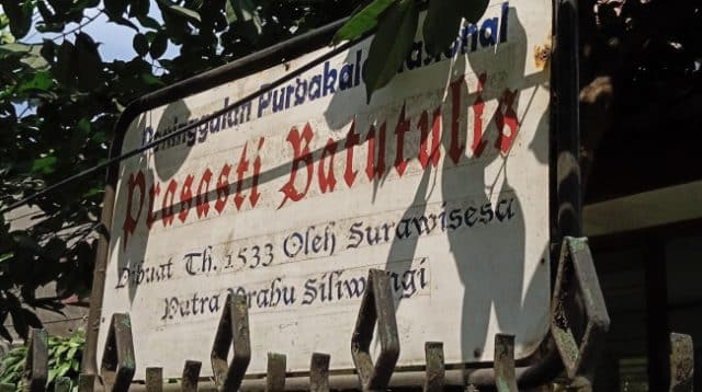 Prasasti Batutulis, Peninggalan Prabu Surawisesa yang di Bogor Prasasti Batutulis