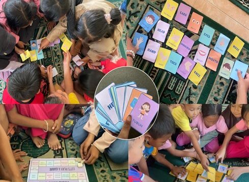 Menyulap Kartu Jadi Ilmu: Inovasi Belajar Bahasa Inggris EduRise Team untuk Memperkaya KosaKata di Desa Benteng