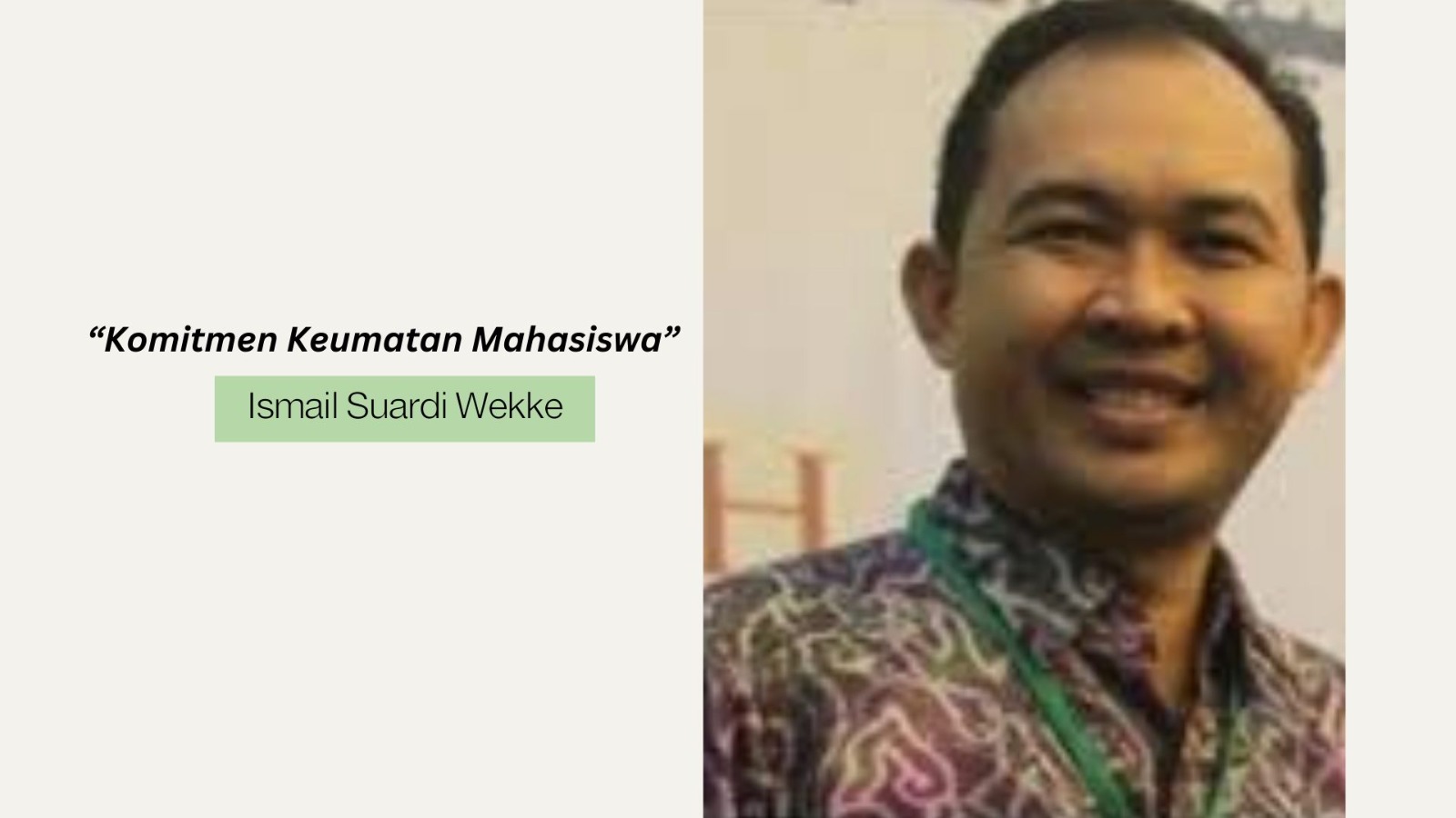 Ismail Suardi Wekke, Cendekiawan Muslim Indonesia