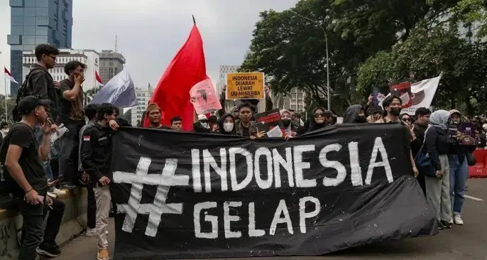 Demonstrasi Indonesia Gelap