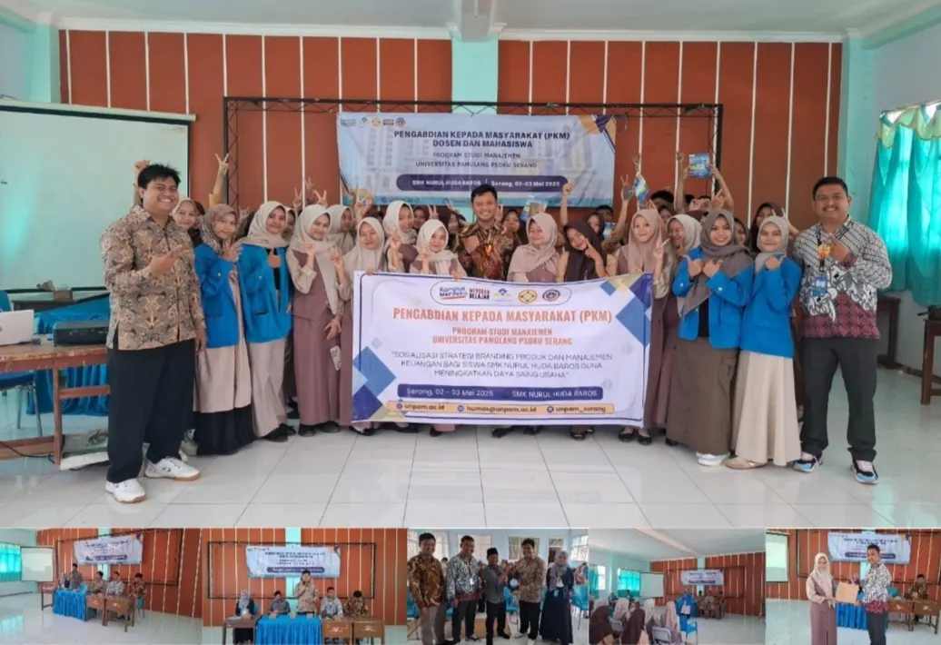 Pengabdian kepada Masyarakat Unpam PSDKU Serang: Berikan Bekal Strategi Branding Produk melalui Konten di Media Sosial dan Manajemen Keuangan kepada Siswa SMK untuk Hadapi Dunia Usaha