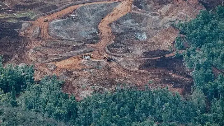 Tambang nikel PT GAG Nikel di Pulau Gag, Distrik Waigeo Barat, Raja Ampat, Papua Barat Daya, 1 Maret 2025. Dok. Greenpeace