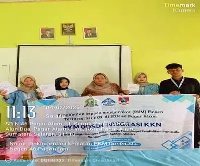 Mahasiswa PKM-KKN UIN Raden Fatah Palembang Melakukan Pembelajaran Berbasis Digital Menggunakan Aplikasi Quizizz sebagai Media Pembelajaran Siswa Kelas IV SDN 46 Pagar Alam