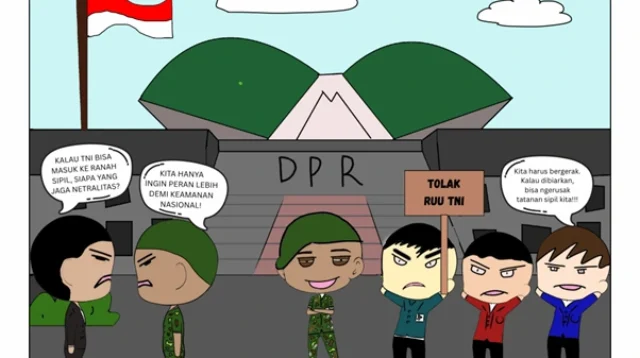 Karikatur: Polemik RUU TNI: Siapa Diuntungkan, Siapa Dirugikan?