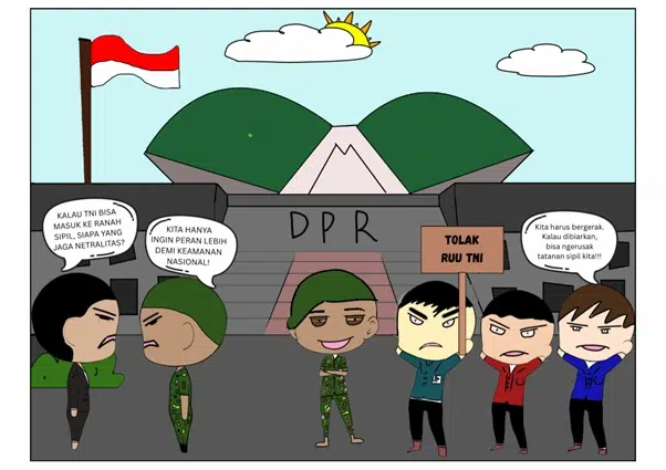 Karikatur: Polemik RUU TNI: Siapa Diuntungkan, Siapa Dirugikan?
