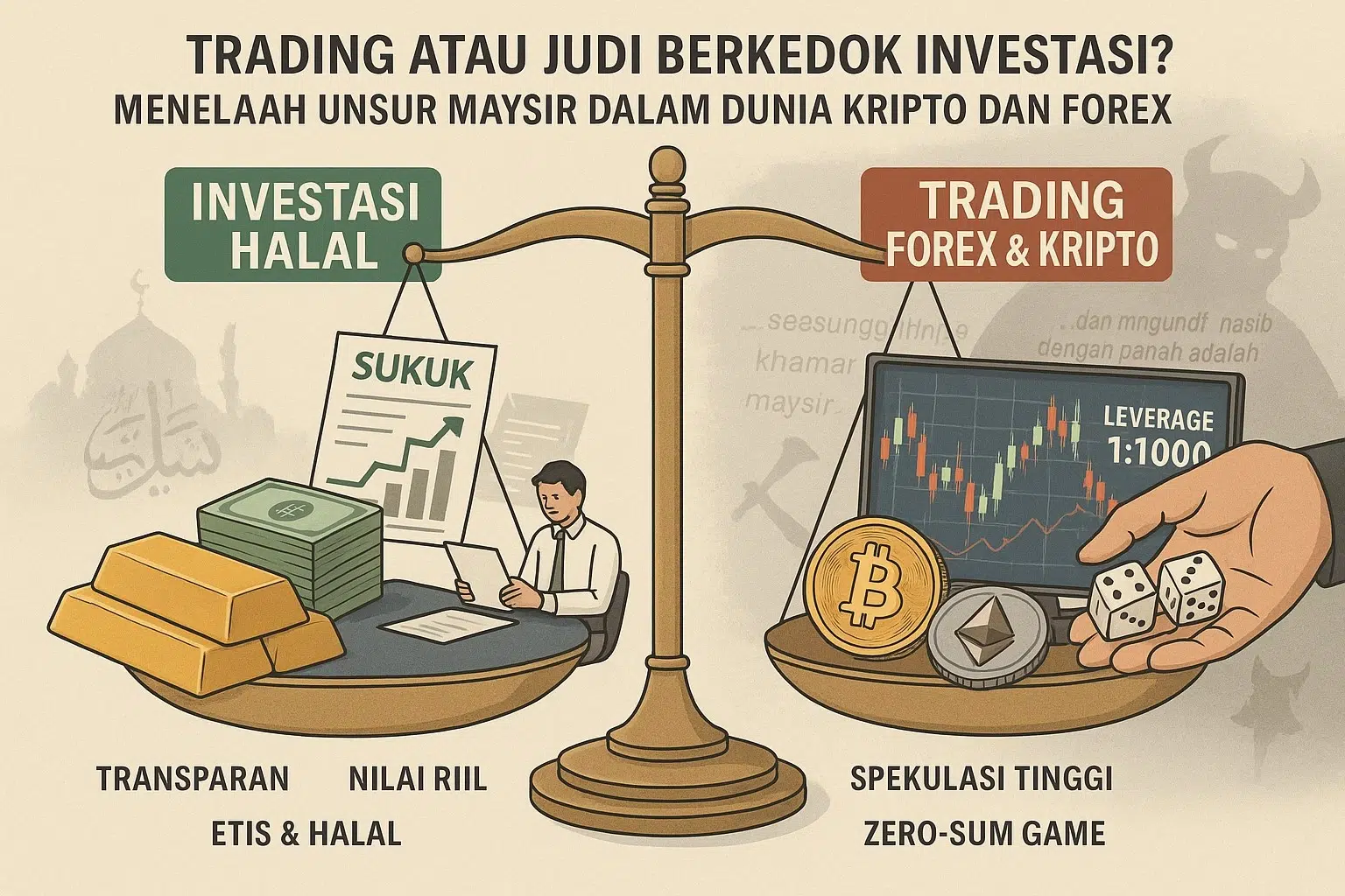Trading atau Judi Berkedok Investasi? Menelaah Unsur Maysir dalam Dunia Kripto dan Forex