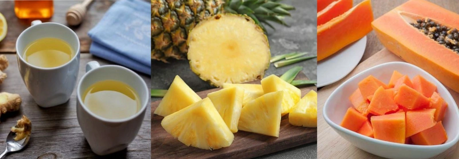 Air Jahe, Nanas dan Pepaya Merupakan Bahan Alami yang Dipercaya dapat Mempercepat Haid