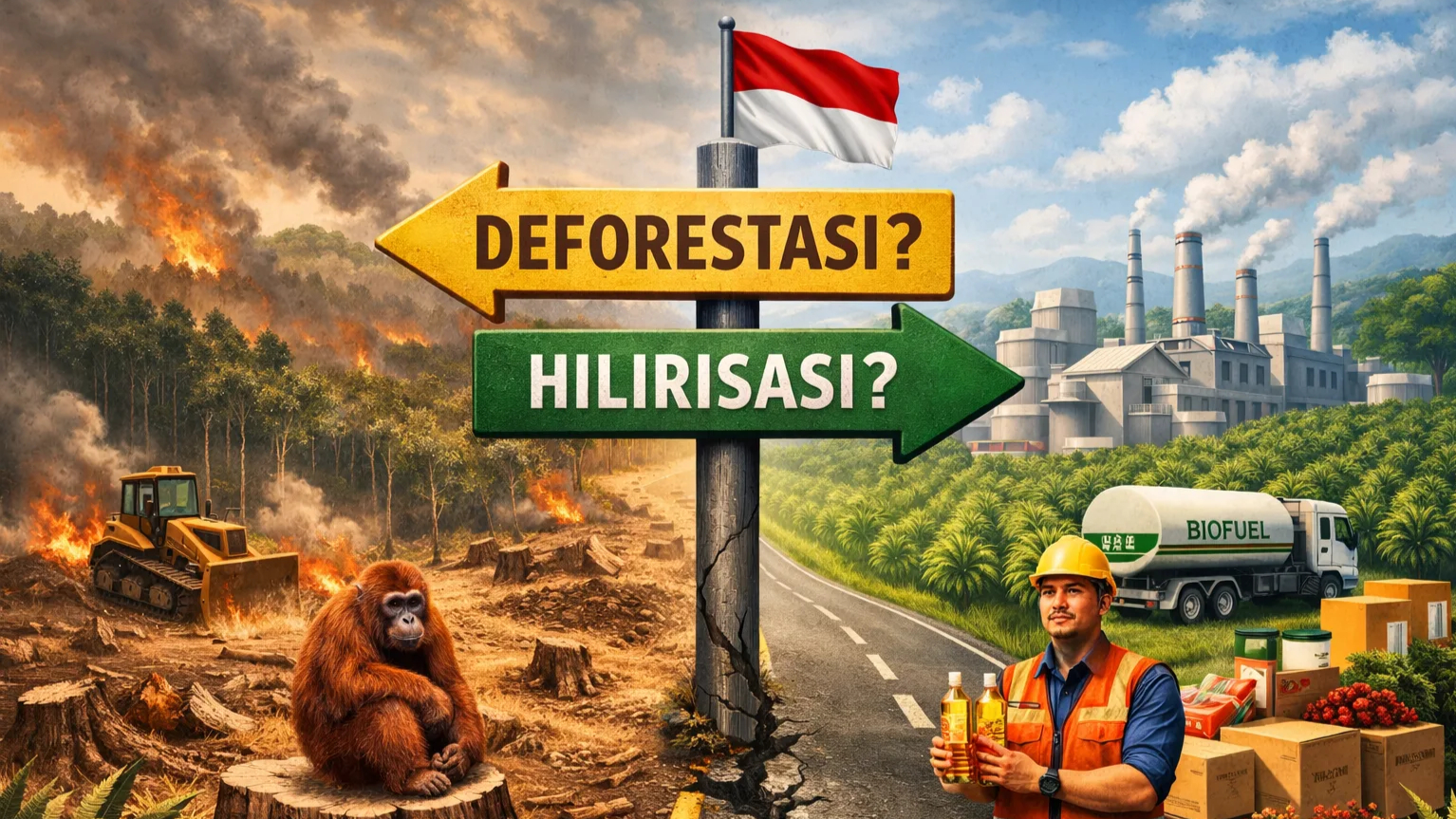Persimpangan Jalan Sawit Indonesia: Deforestasi atau Hilirisasi? Industri Sawit Indonesia