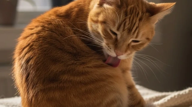 gejala hairball pada kucing