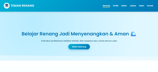 SISTEM INFORMASI PENDAFTARAN DAN PROFILE KELAS RENANG BERBASIS WEB PADA TEMAN RENANG
