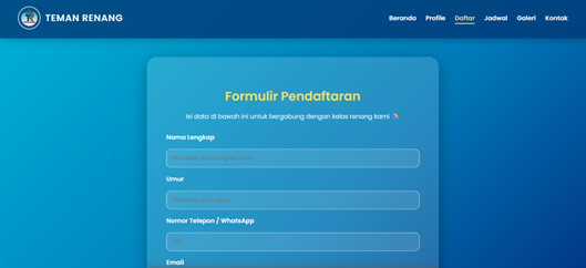 SISTEM INFORMASI PENDAFTARAN DAN PROFILE KELAS RENANG BERBASIS WEB PADA TEMAN RENANG
