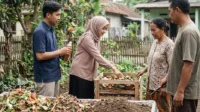 Tak Sekadar Teori, Mahasiswa KKN-T IPB Ajak Warga Desa Hegarmanah Praktik Langsung Olah Sampah kkn ipb
