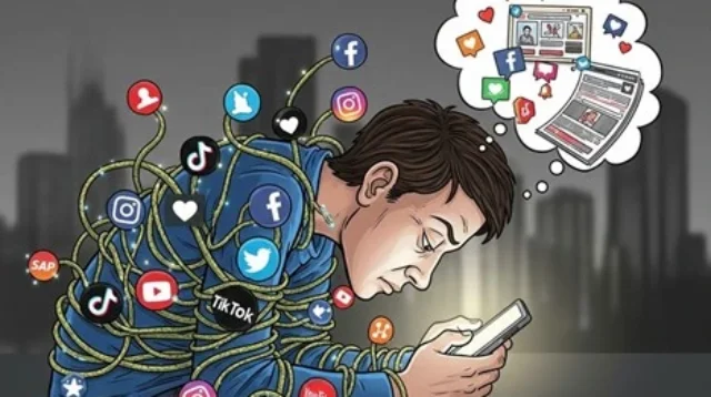 Ilustrasi misinformasi kesehatan di media sosial yang memengaruhi penggunanya