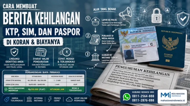 Cara Membuat Berita Kehilangan KTP, SIM, dan Paspor