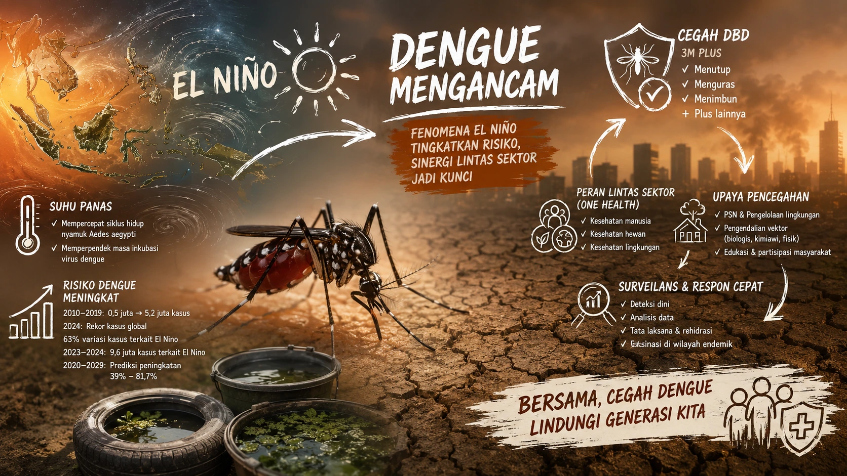 Peningkatan Kasus Demam Berdarah Dengue - Nyamuk Aedes Aegypti salah satu nyamuk kosmopolitan yang dapat membawa virus dengue penyebab penyakit Demam Berdarah Dengue