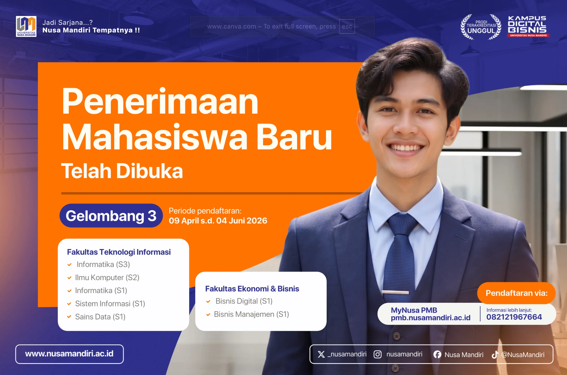 PMB Universitas Nusa Mandiri