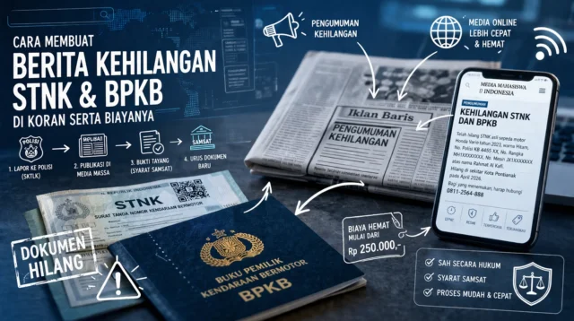 cara membuat berita kehilangan stnk