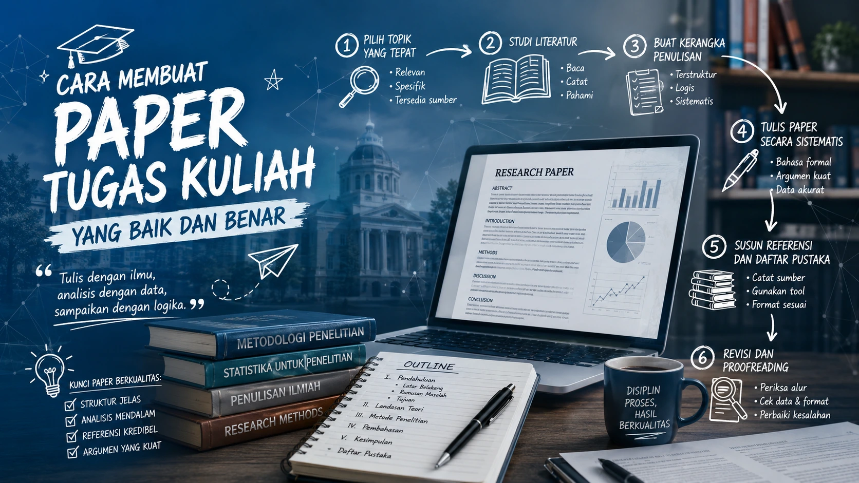 cara membuat paper tugas kuliah