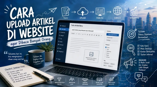 cara upload artikel di website