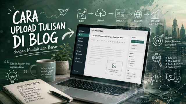 cara upload tulisan di blog
