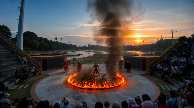 Hanoman Menari di Tengah Kobaran Api