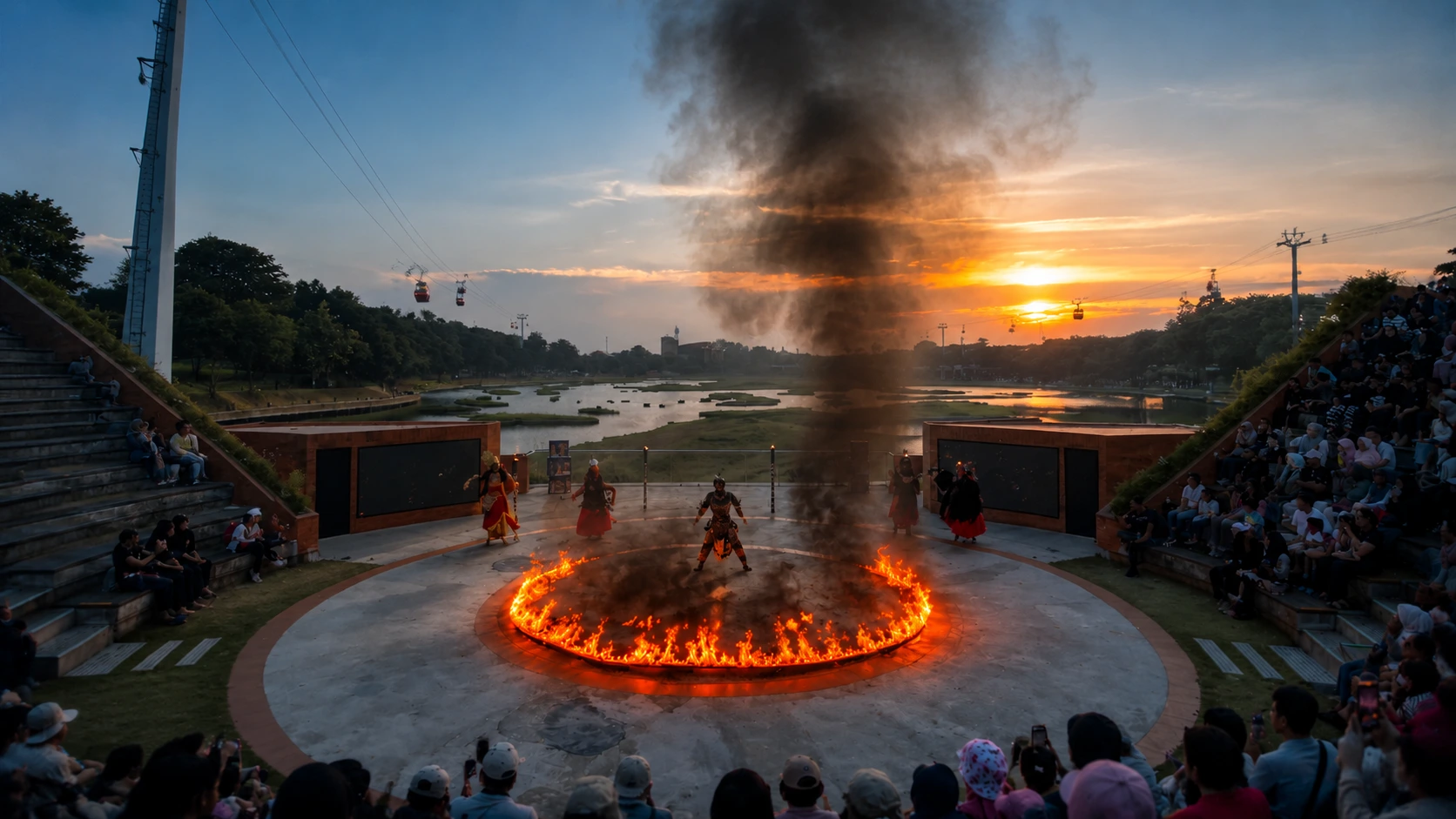 Hanoman Menari di Tengah Kobaran Api