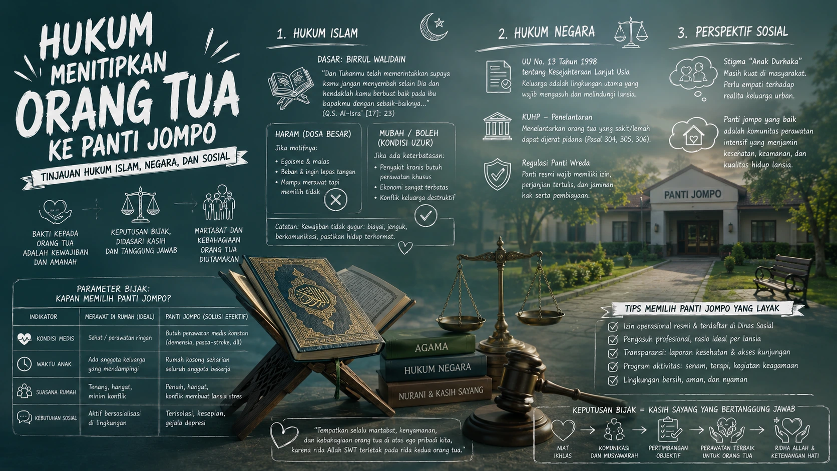Hukum Menitipkan Orang Tua ke Panti Jompo