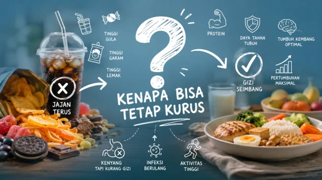 Anak Tetap Kurus akibat kualitas asupan harian yang kurang optimal
