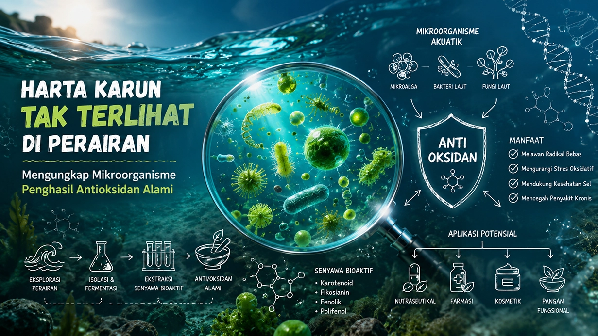 Antioksidan mikroorganisme akuatik berpotensi mendukung inovasi kesehatan dan industri modern
