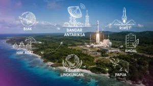 bandar antariksa di Biak Utara