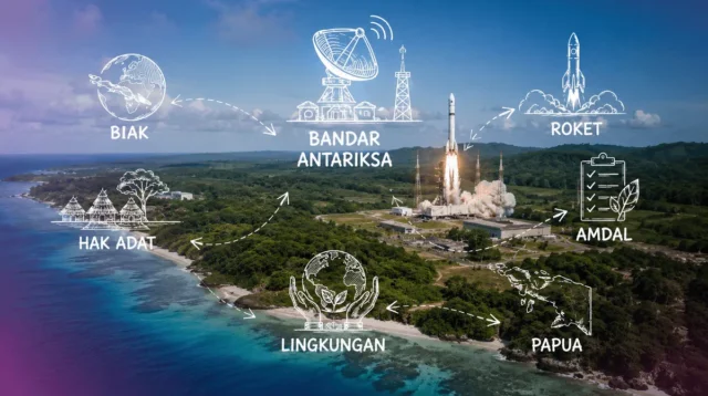 bandar antariksa di Biak Utara