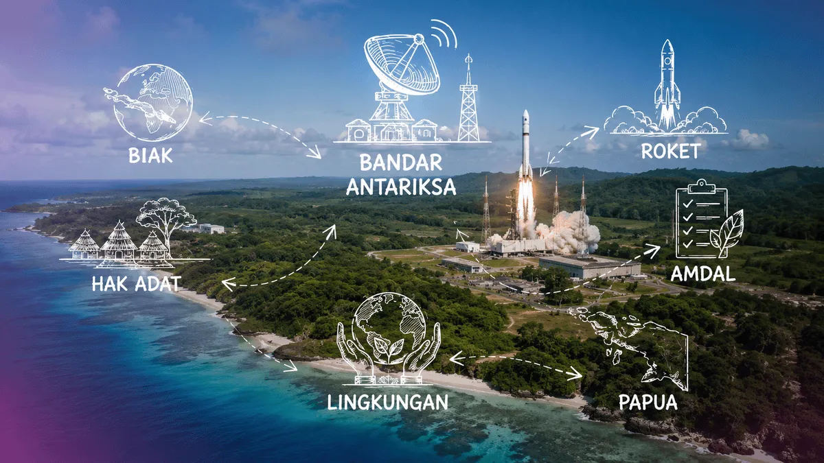bandar antariksa di Biak Utara