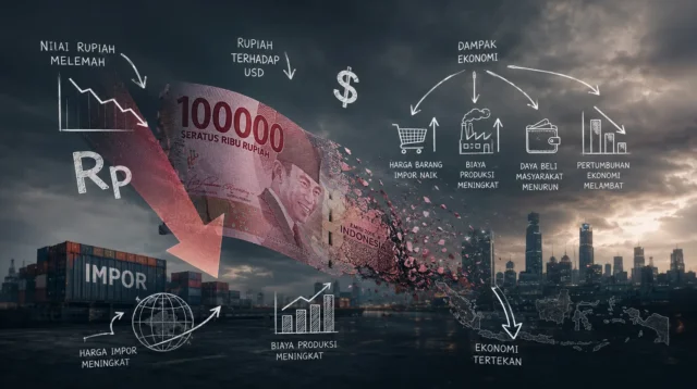 nilai rupiah melemah