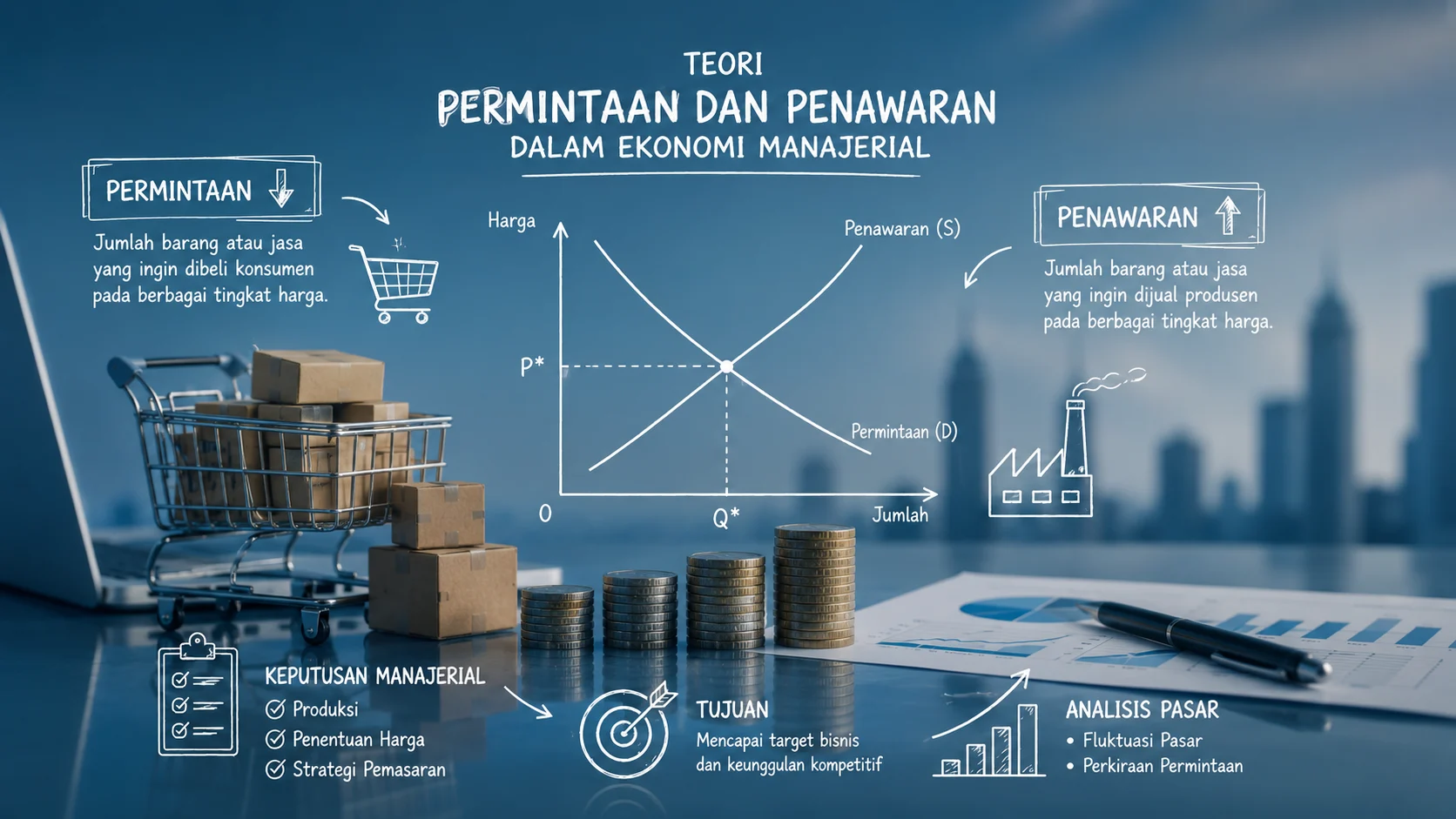 teori permintaan dan penawaran ekonomi