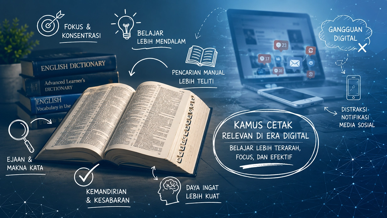 Kamus cetak bahasa Inggris mendukung fokus dan penguasaan kosakata siswa di kelas