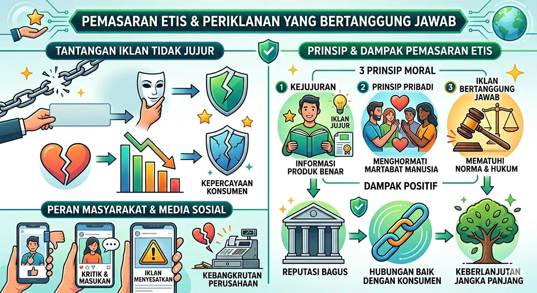 Pemasaran Etis mendorong komunikasi produk yang jujur dan transparan