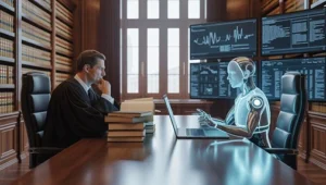 Auditor menganalisis data keuangan menggunakan teknologi Profesi Audit Digital di perusahaan