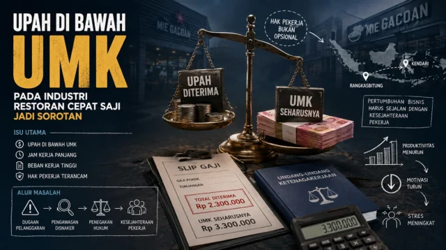 Pembahasan mengenai Upah di Bawah UMK dan perlindungan hak pekerja di sektor restoran cepat saji.