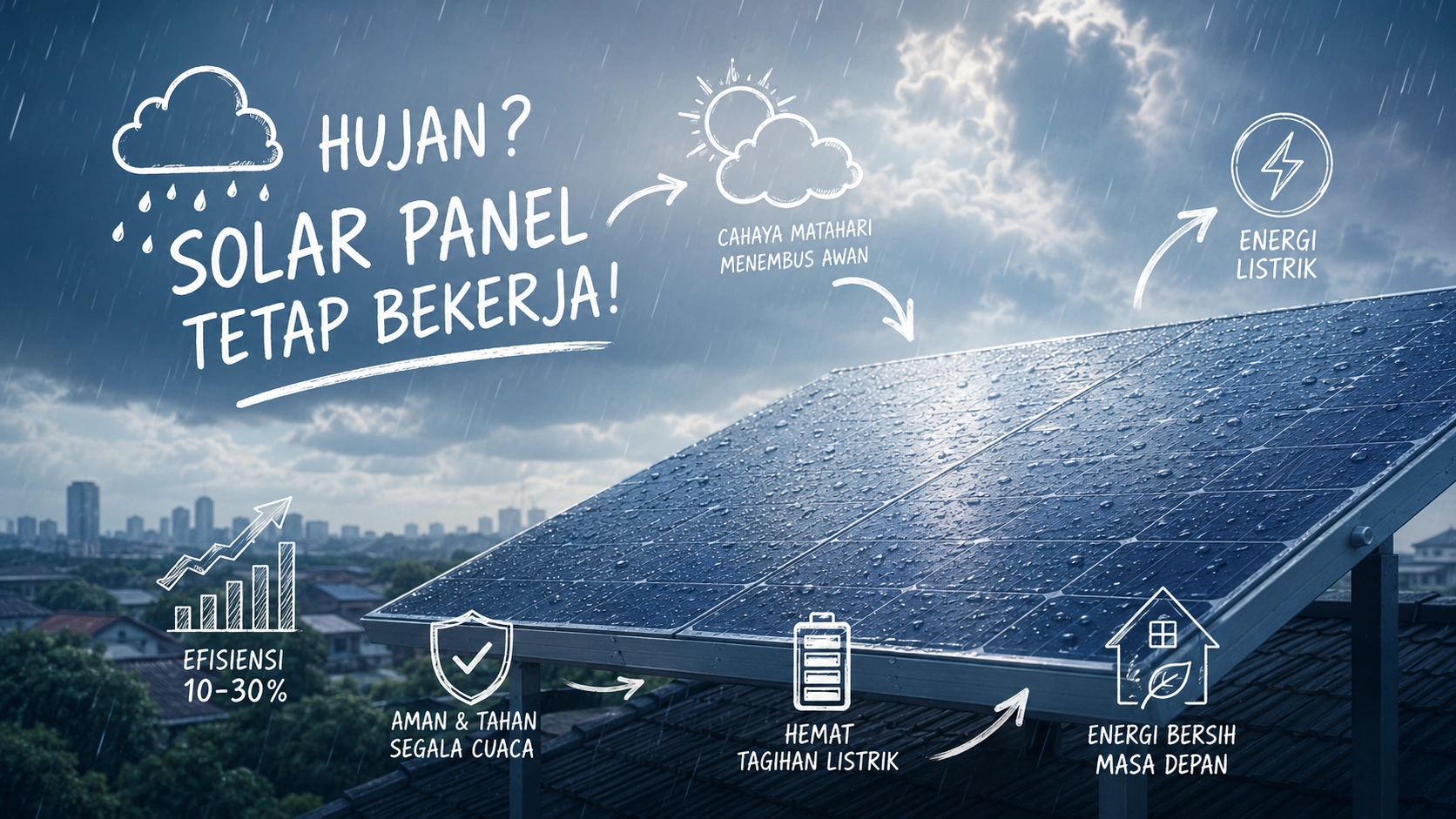 Apakah Solar Panel Tetap Bekerja Saat Hujan Ini Jawaban yang Sebenarnya
