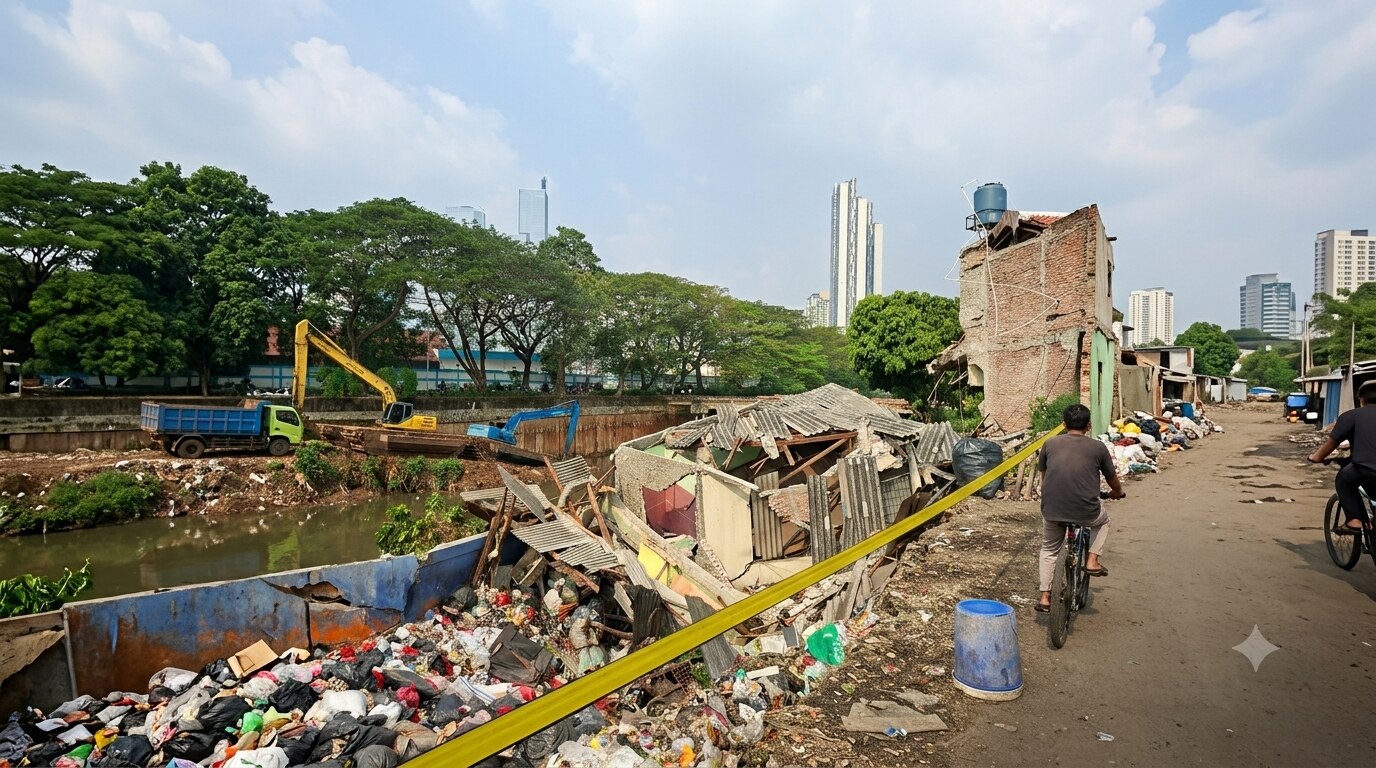 Longsor Akibat Abrasi Sungai di Petamburan Jakarta Pusat: Kronologi dan Penanganan Darurat Longsor di Petamburan