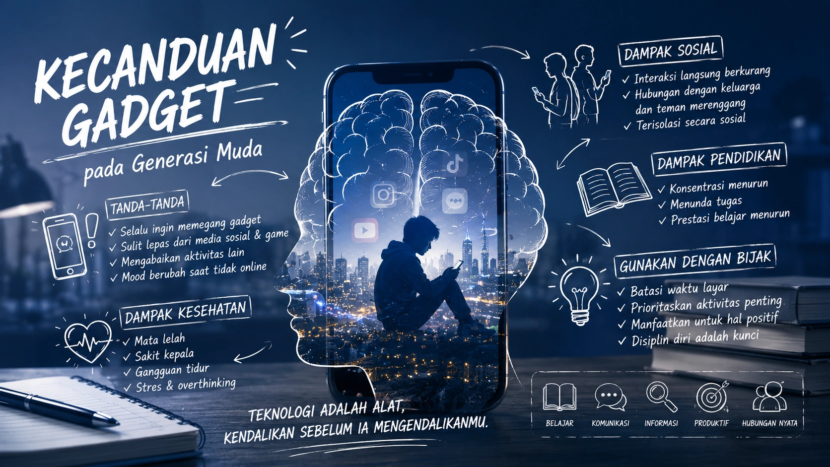 Kecanduan Gadget pasa generasi muda