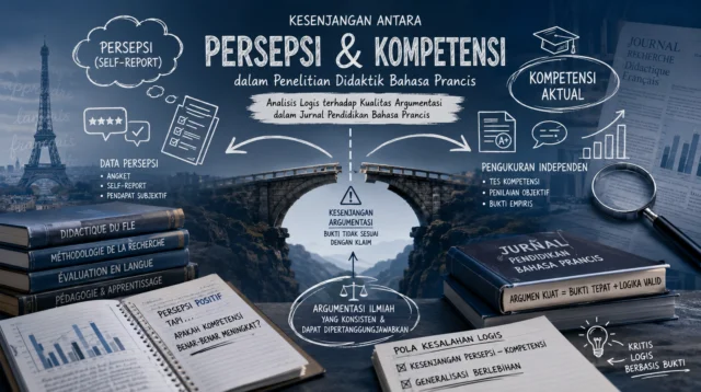 Kesenjangan antara Persepsi dan Kompetensi dalam Penelitian Didaktik Bahasa Prancis Analisis Logis terhadap Kualitas Argumentasi dalam Jurnal Pendidikan Bahasa Prancis