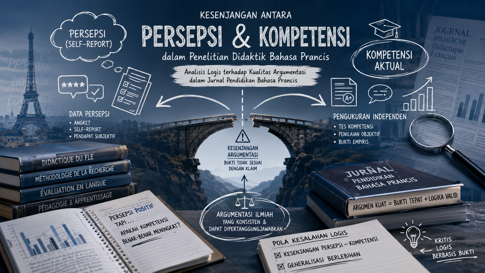 Kesenjangan antara Persepsi dan Kompetensi dalam Penelitian Didaktik Bahasa Prancis Analisis Logis terhadap Kualitas Argumentasi dalam Jurnal Pendidikan Bahasa Prancis