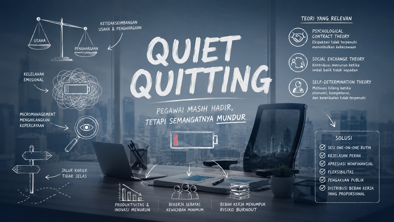Quiet Quitting Pegawai Masih Hadir, tetapi Semangatnya Mundur