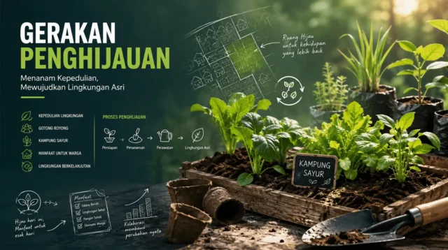 program penghijauan di Kampung Ngagel Rejo